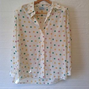 Authentic Vintage Da-Rue 80's Polka Dot Blouse