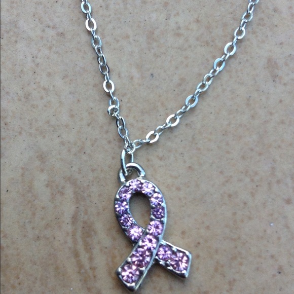 Jewelry - Silver Tone Pink Breast Cancer Ribbon Anklet Ankle Jewelry - Silver Tone Pink Breast Cancer Ribbon Anklet Ankle