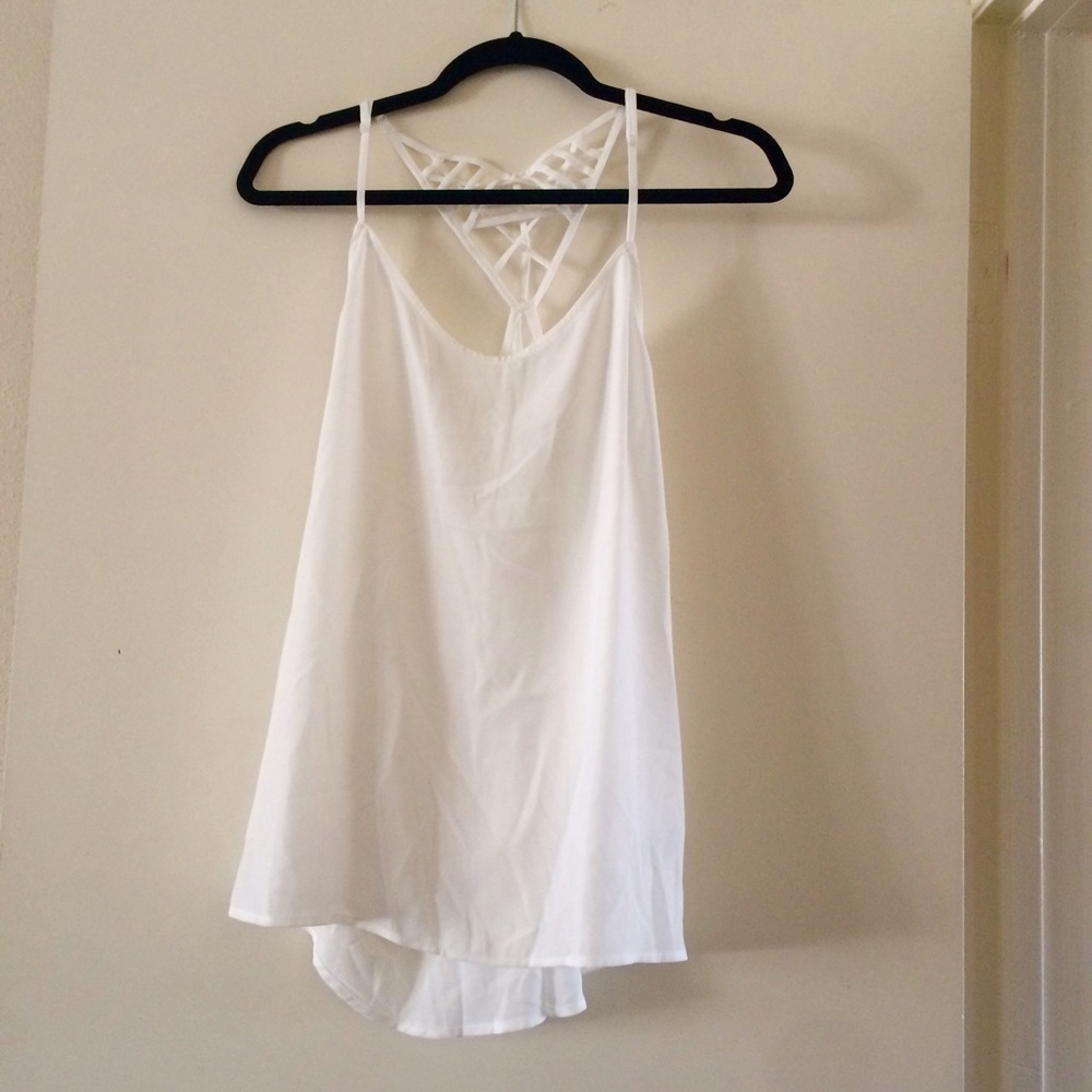 White Chiffon Naked Zebra Blouse