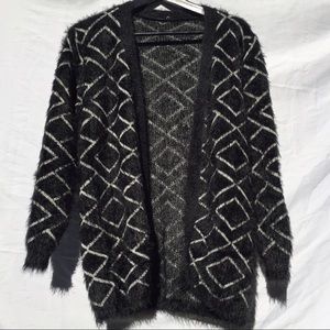 Oversized Geometric Cardigan