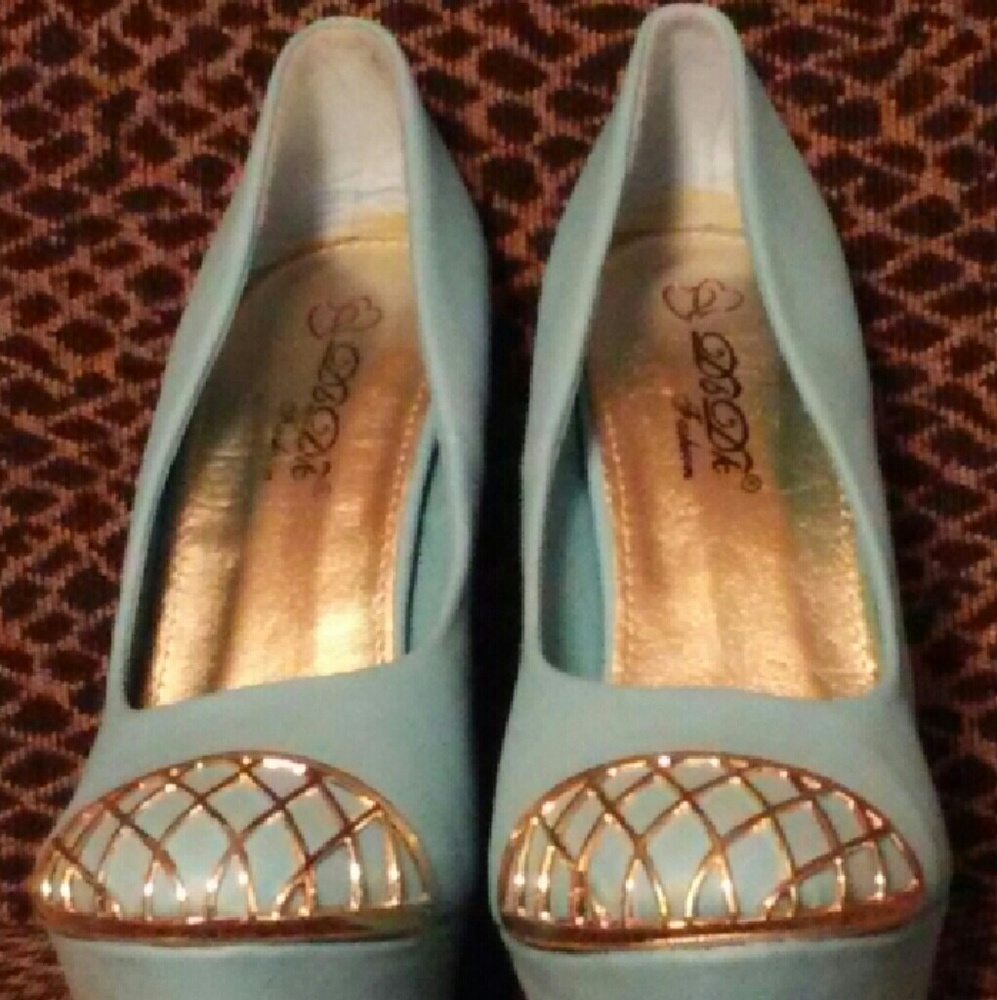 Sky Blue Wedges