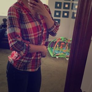 Plaid top XS