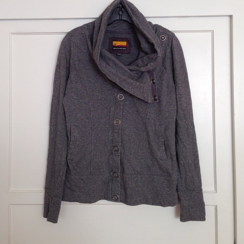 Brooklyn industries // cowl neck button up sweater