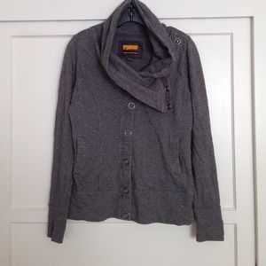 Brooklyn industries // cowl neck button up sweater