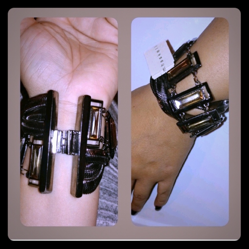 M.Haskell statement bracelet dark silver