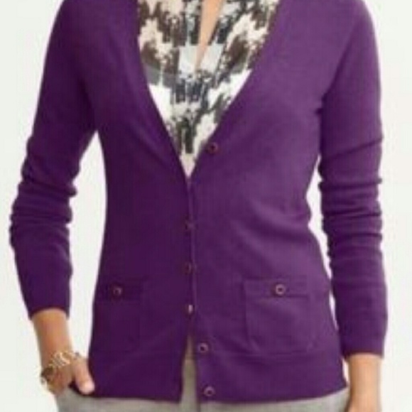Banana Republic Sweaters - Banana Republic Eggplant Cardigan