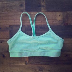 Lululemon mint green polka dot  sports bra size 6