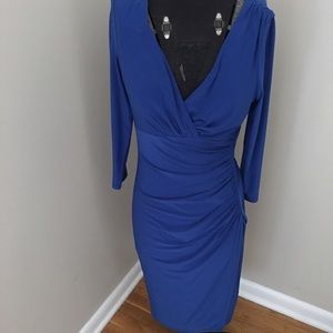 Ralph Lauren royal blue wrap-style dress