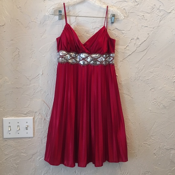 Steppin Out Dresses & Skirts - Satin Pleated Stepping Out Dress