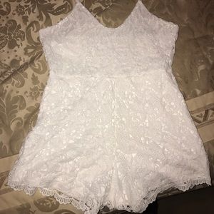 White lace romper
