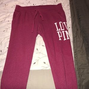 Victoria secret pink cotton joggers