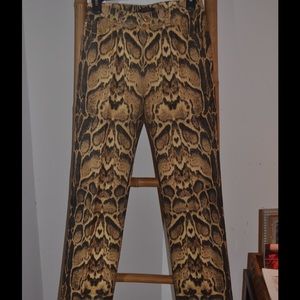 Roberto Cavalli animal print jeans