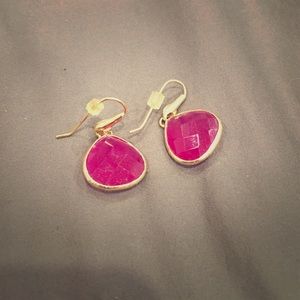 Stella & dot pink drop earrings