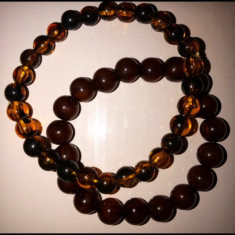 Two set of beaded bracelets.