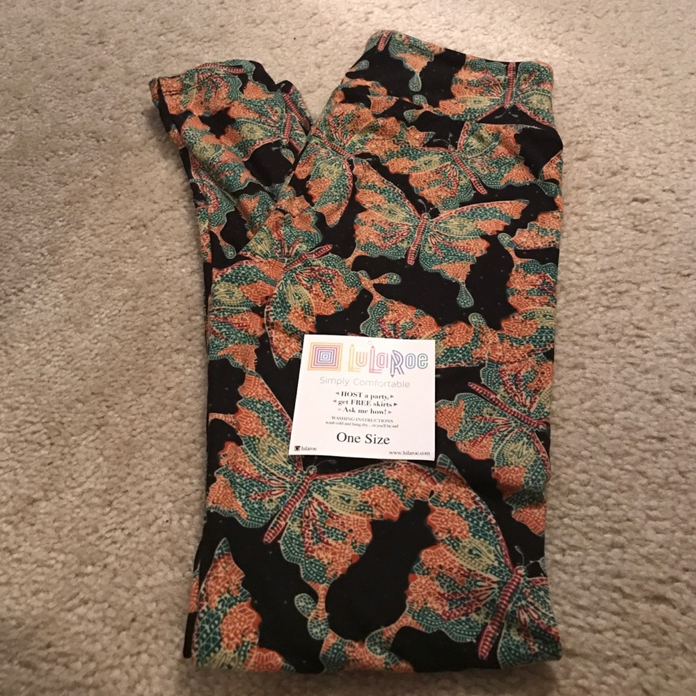 LuLaRoe OS Butterfly Leggings