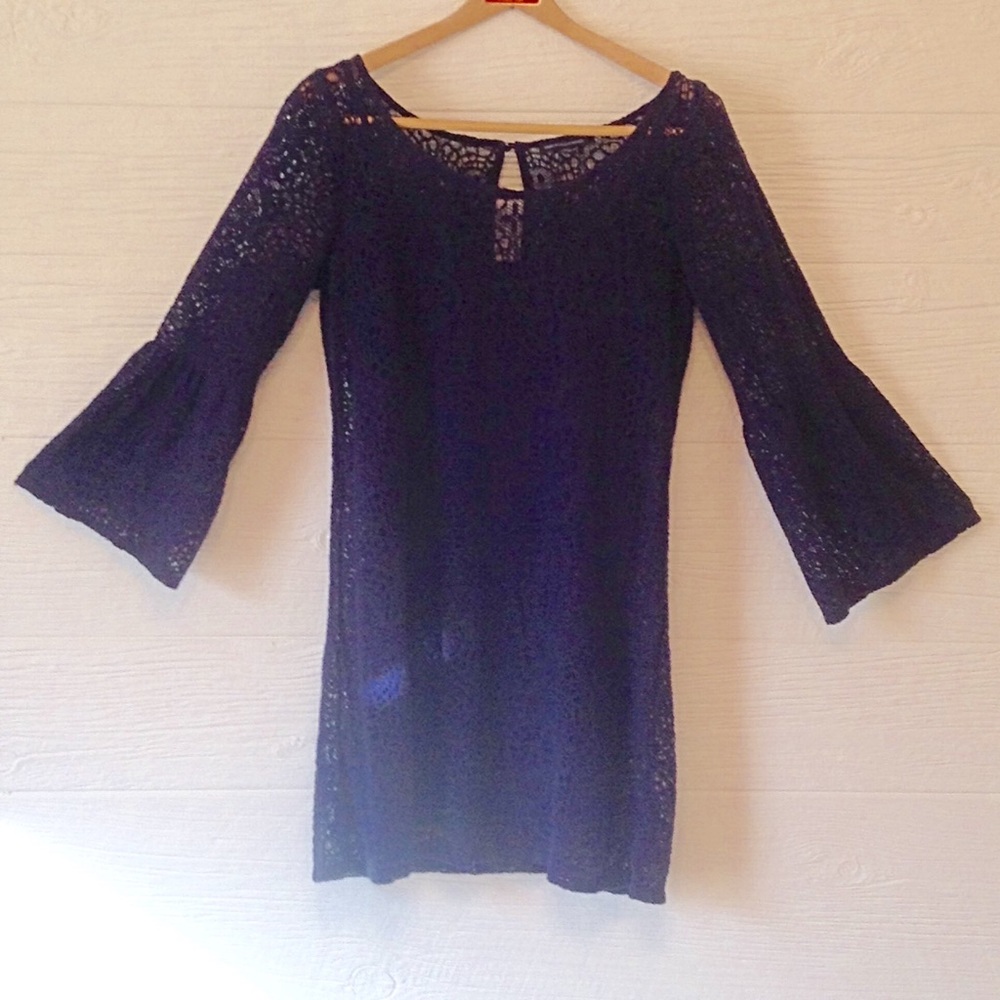 American Eagle Navy Blue Lace Dress