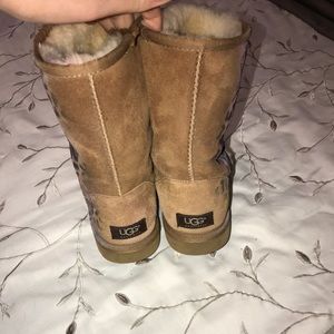 Uggs with cheetah spray paint