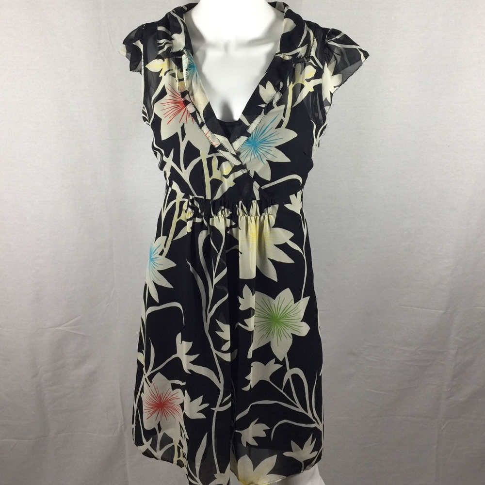 Mossimo Black Floral Print Dress