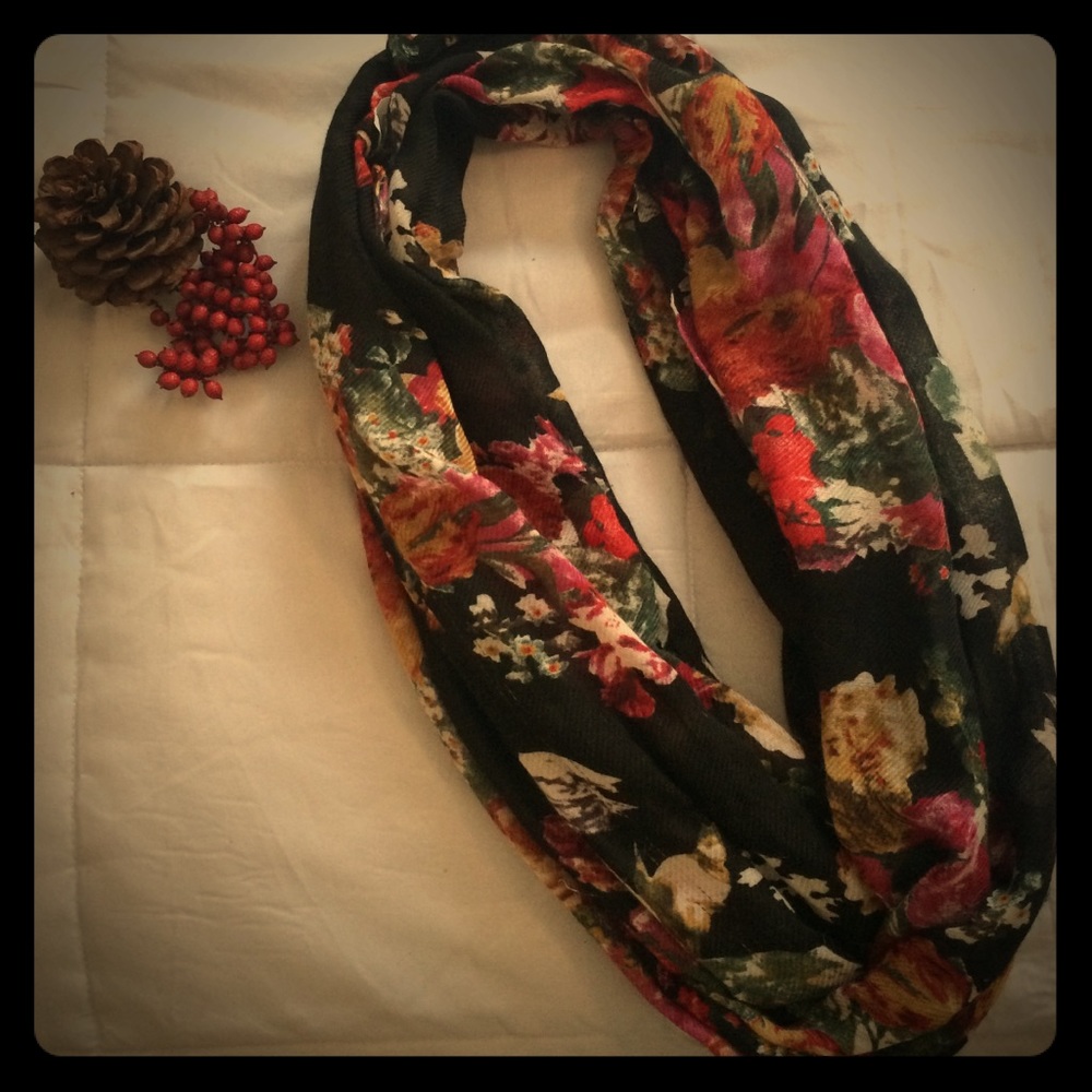 Floral infinity scarf