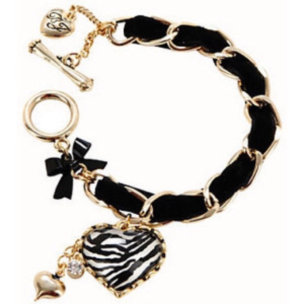 Betsy Johnson black velvet bracelet