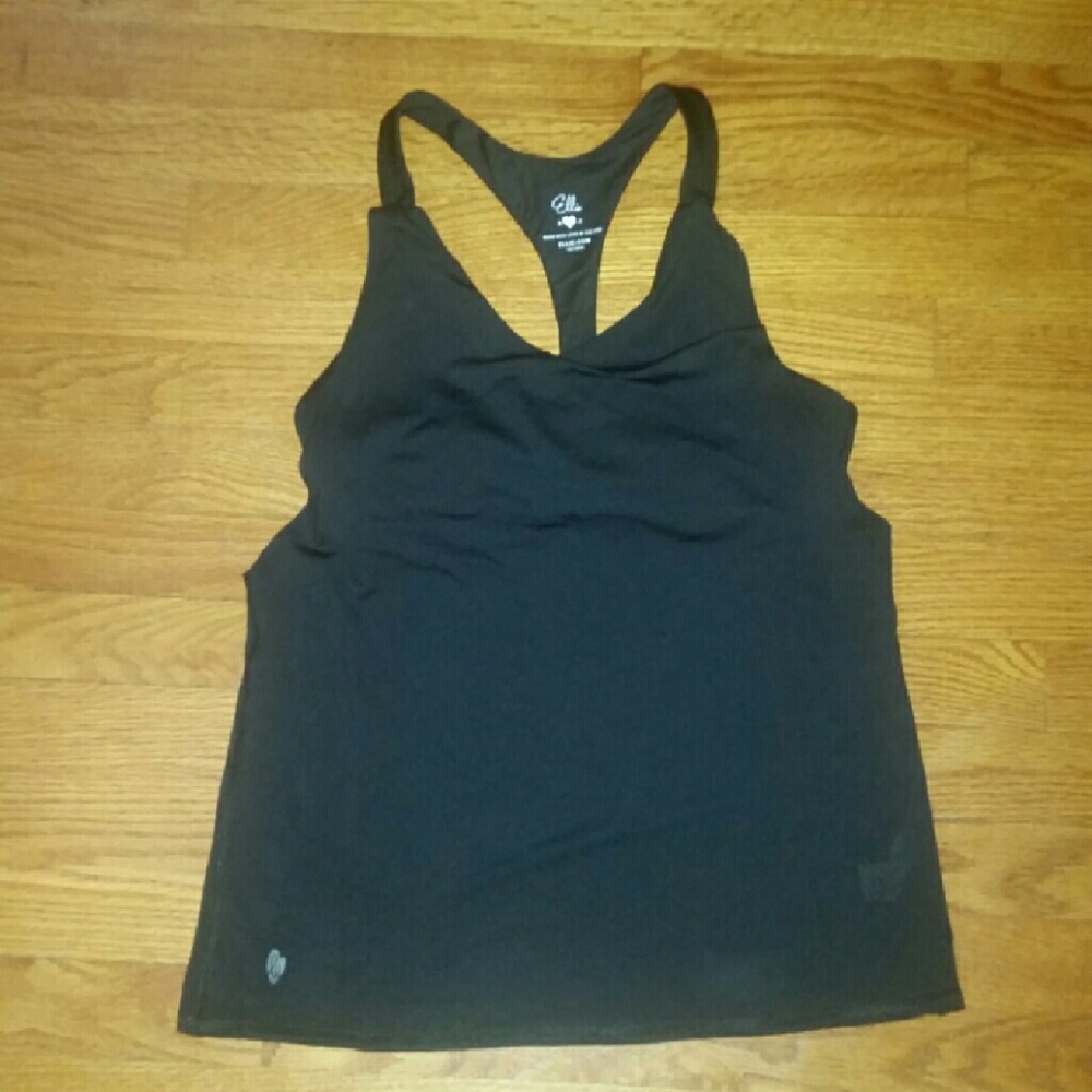 Workout tank with open sides & bra