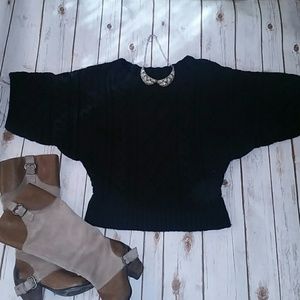EXPRESS Cable Knit Black Sweater