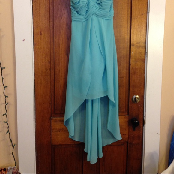 Seafoam blue Davids Bridal dress - Picture 2 of 4