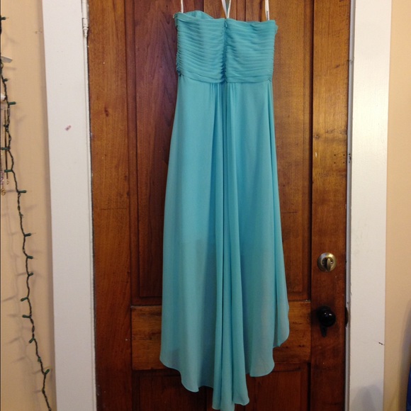 Seafoam blue Davids Bridal dress - Picture 3 of 4