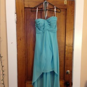 Seafoam blue Davids Bridal dress
