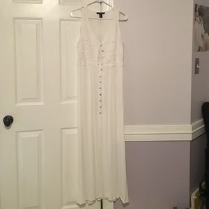 F21 White Lace Tank