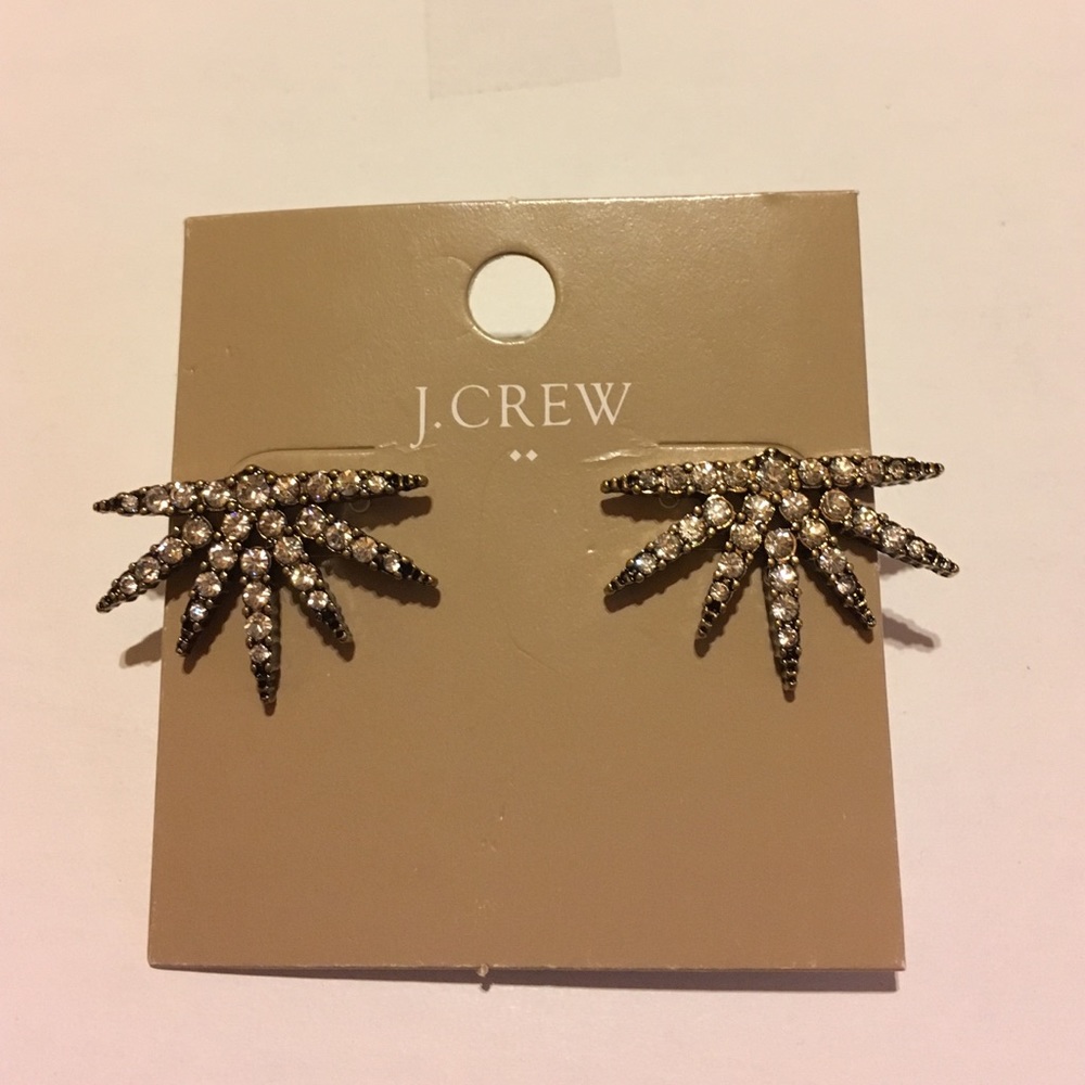 J Crew Factory Crystal Statement Stud Earrings - Picture 1 of 3