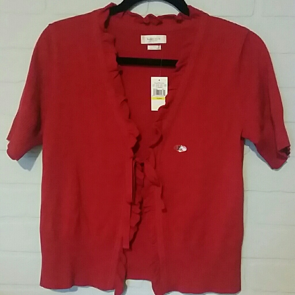 Small Red Sweater Cardigan