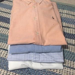 4 polo Ralph Lauren button down shirts