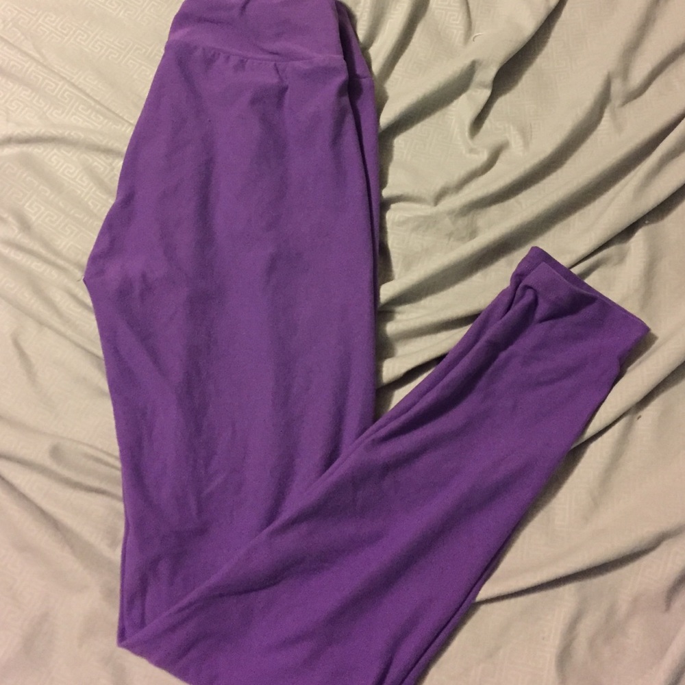 Solid purple OS LLR leggings