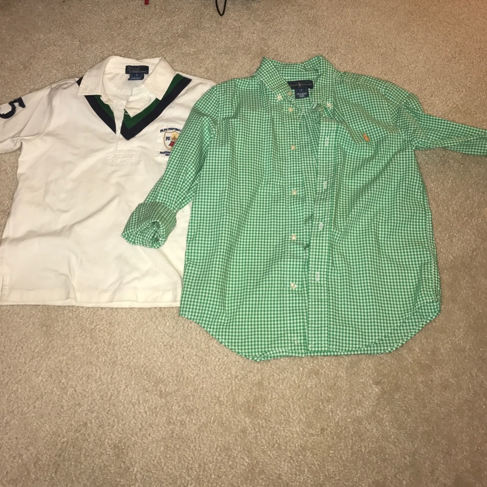 Polo shirts, boy's size 5 & 7