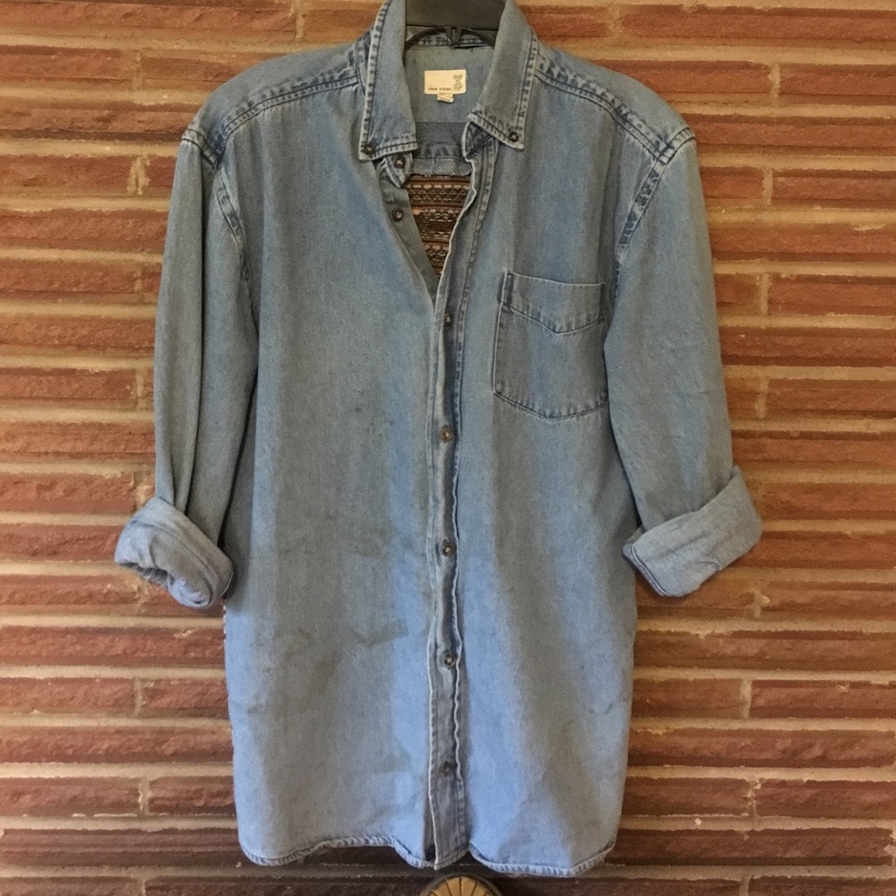 Urban Renewal chambray with sweater detail back!