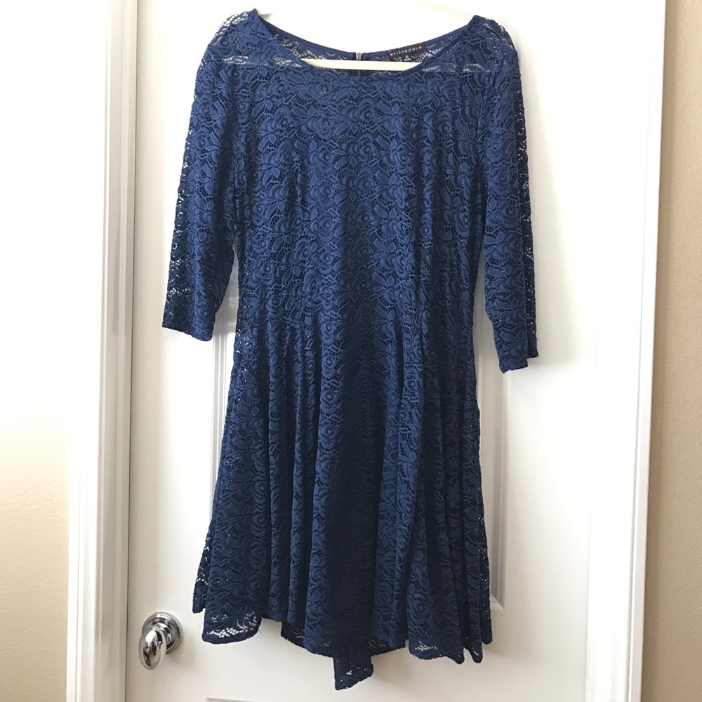 XL Navy Blue Lace Dress