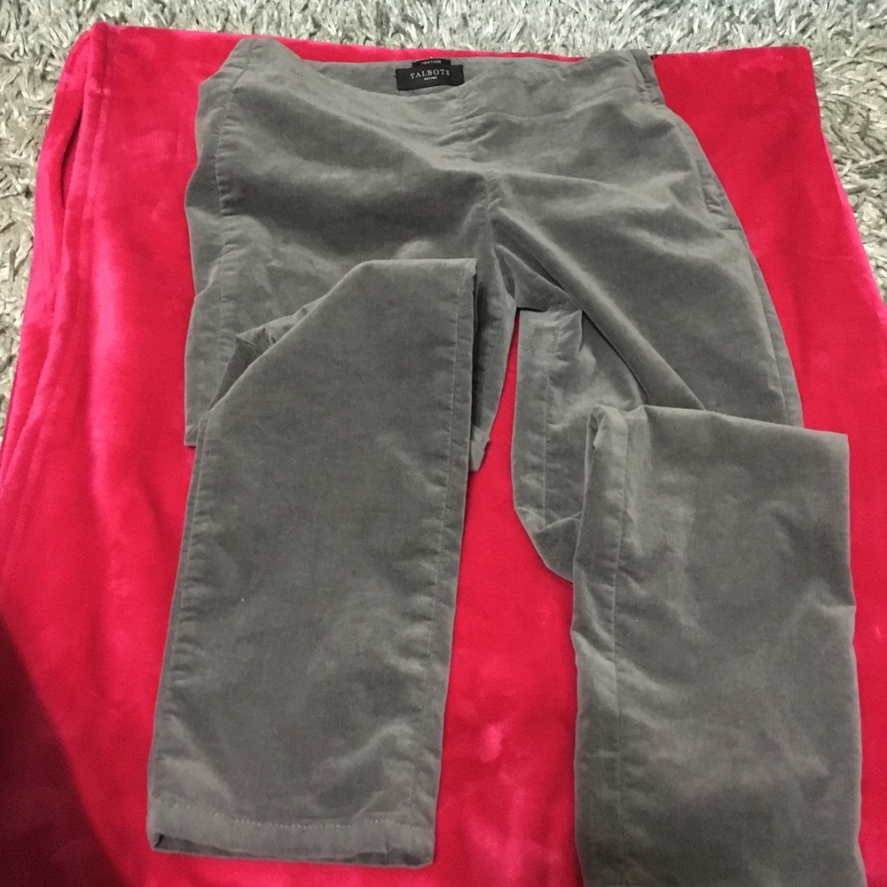 Talbots gray pencil leg ankle pants.