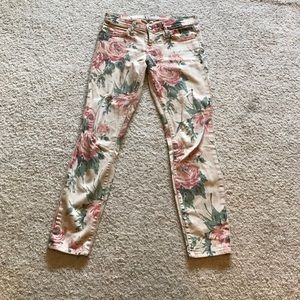 Current/Elliott The Floral Stiletto Jeans - w6