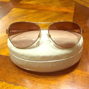Coach aviator sunglasses w/cute butterfly detail