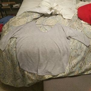 Maurice's grey stripe shirt