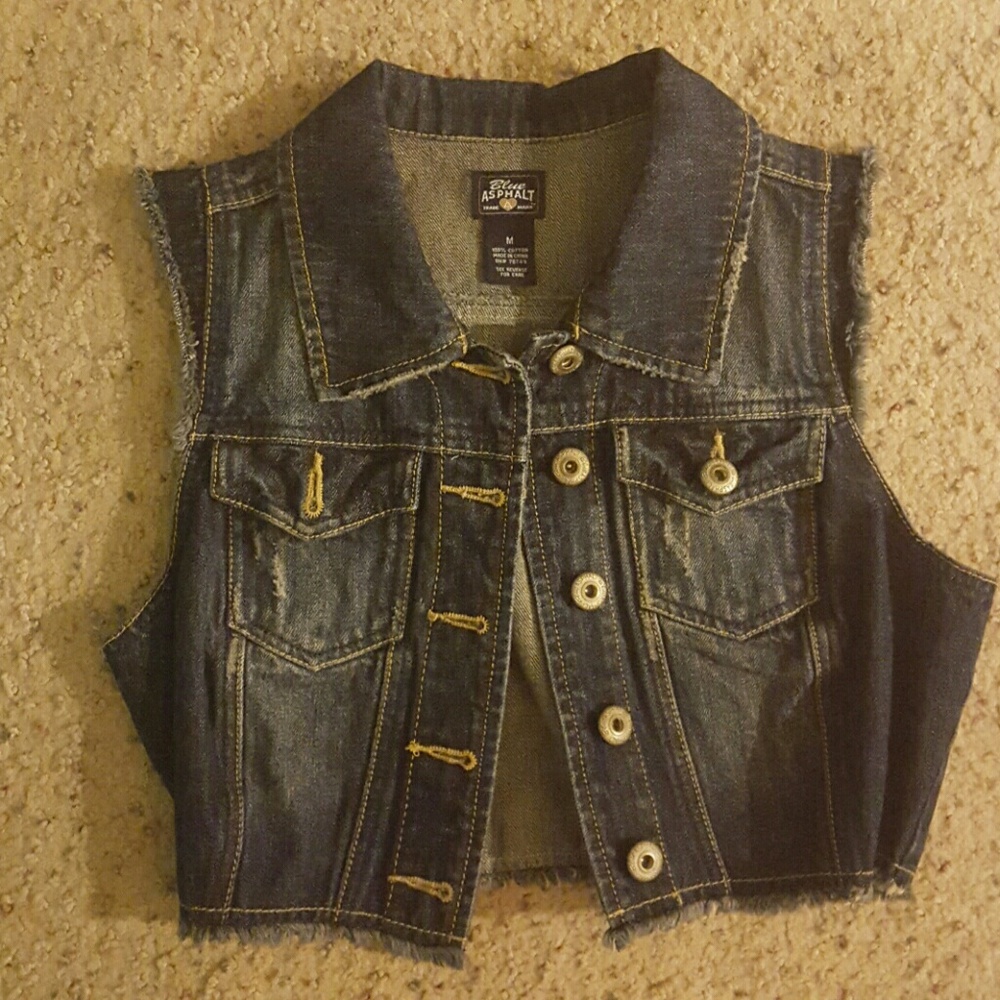 Crop demi vest
