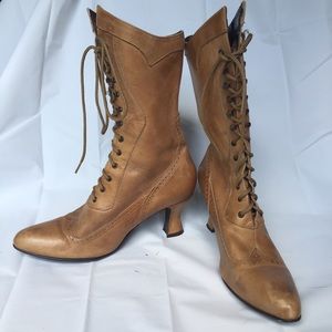 Handmade Leather Granny Boots
