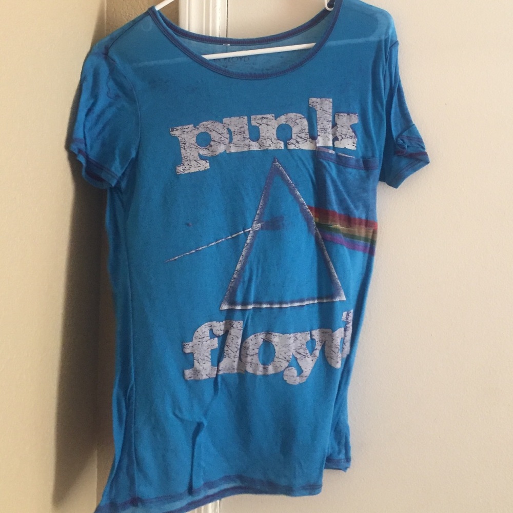 sheer pink floyd tee