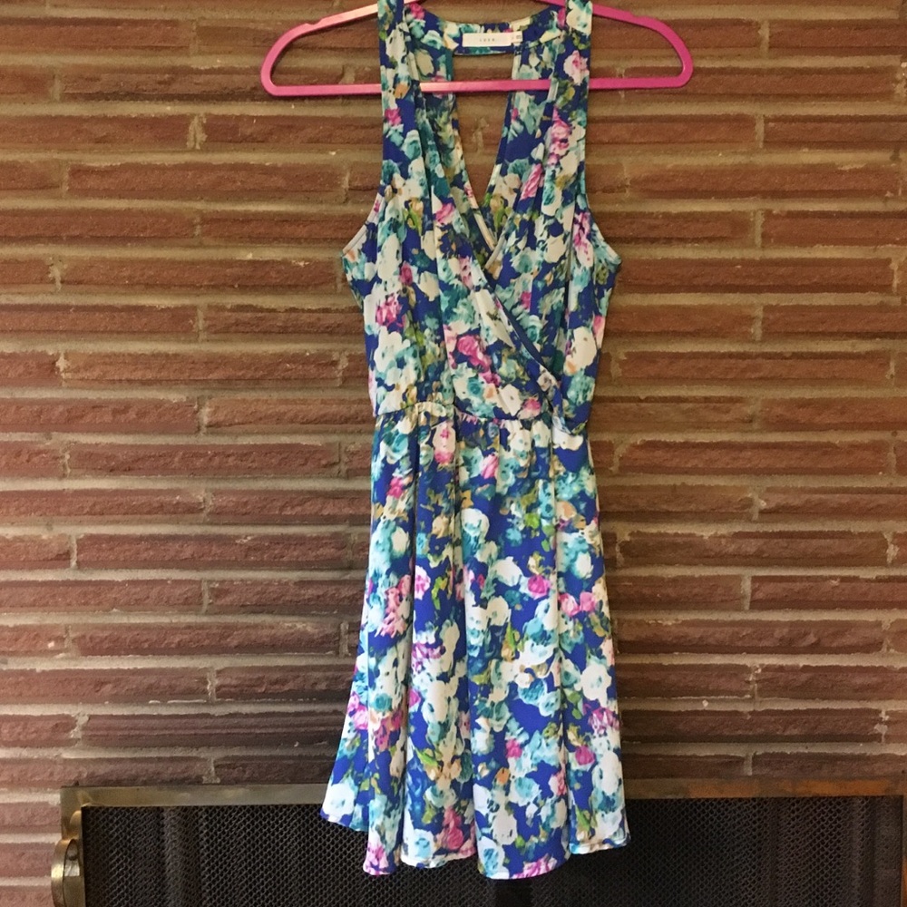Lush floral wrap dress! Perfect condition