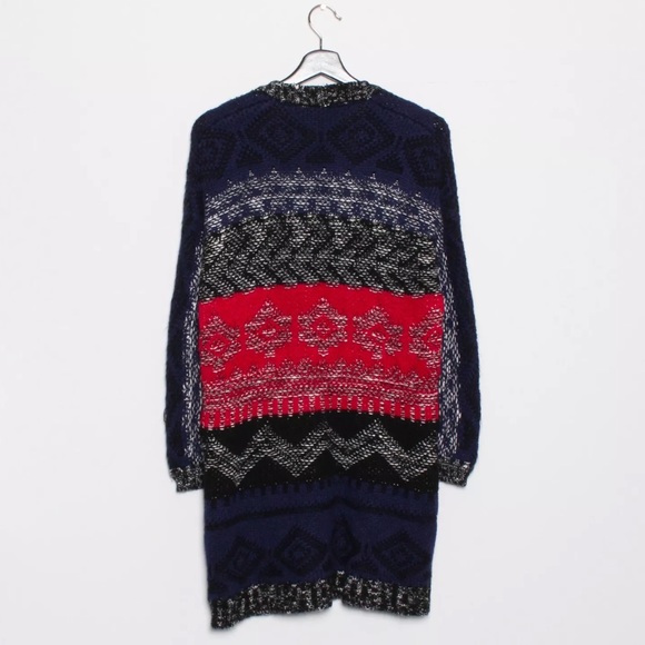 Kontrol Black Knit Cardigan Oversize Sweater Small - Picture 3 of 4