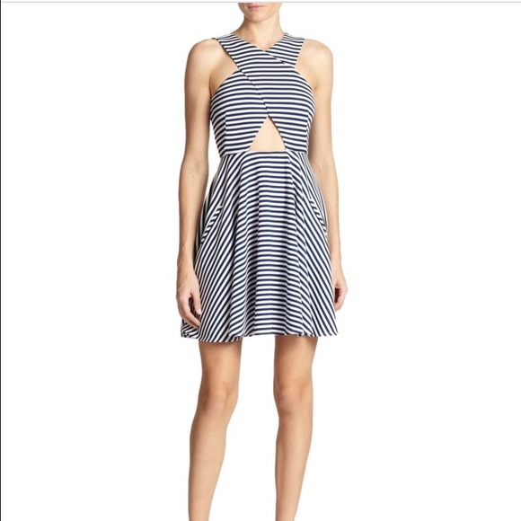 TORN BY RONNY KOBO CUTOUT STRIPED DRESS - Picture 1 of 4