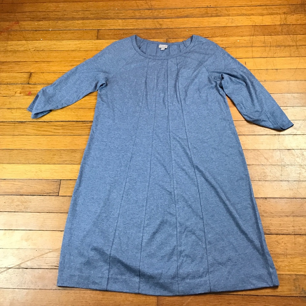 Cotton blend J.jill casual dress blue grey