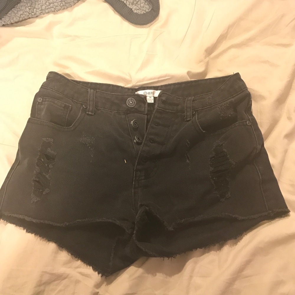 Black high waisted shorts