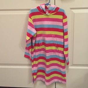 Mini Boden little girls velour beach dress 7-8y